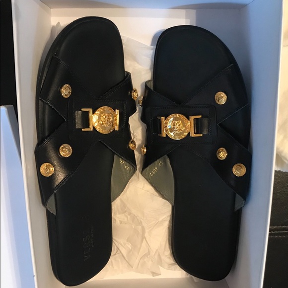 versace mens flip flops